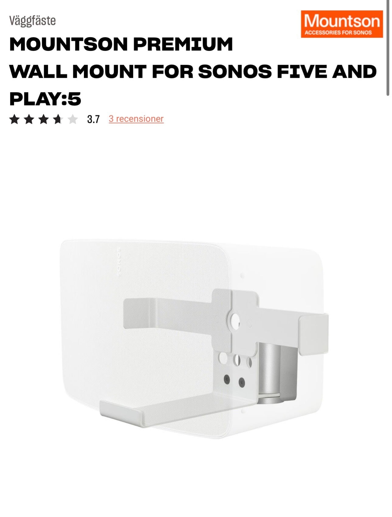 Sonos 5: priser i beskrivningen